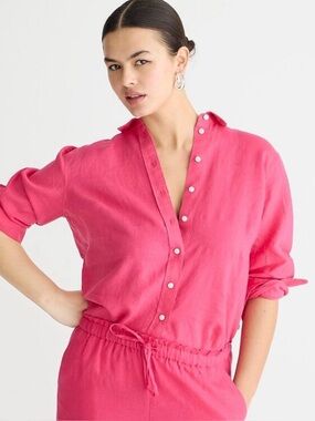 J. Crew Hot Pink Button-Down Shirt